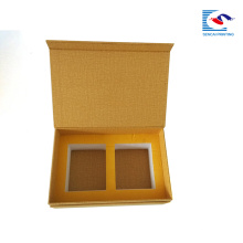 caja de papel de cartón cosmética de lujo con logotipo personalizado de sencai con inserción de espuma